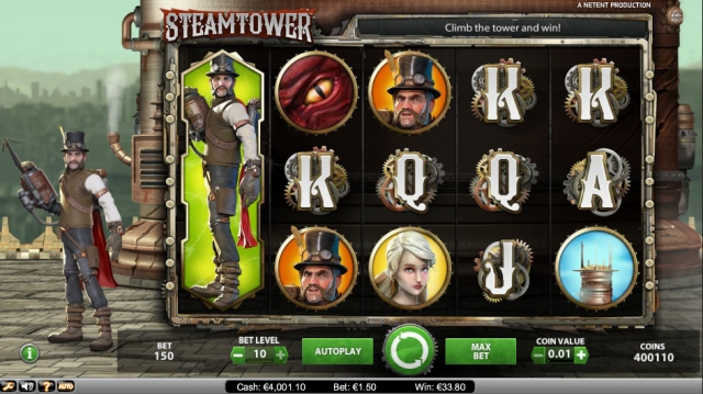 Steam Tower Netent review
