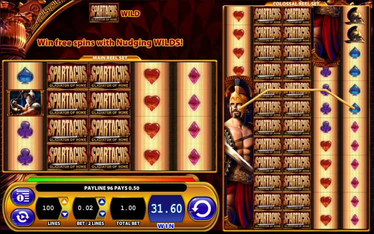 Free spartacus colossal slot machine