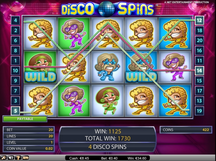 disco spins netent big win
