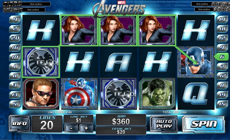 The Avengers Playtech