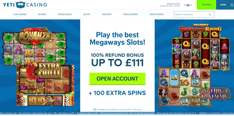 Megaways Slots at Yeti Casino