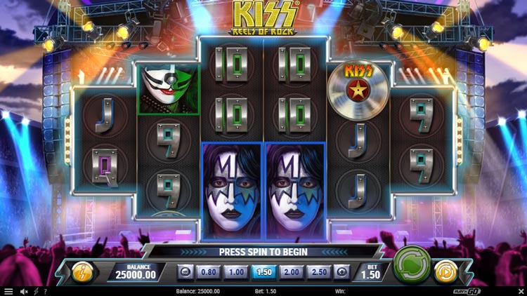 KISS Reels of Rock Slot Gameplay